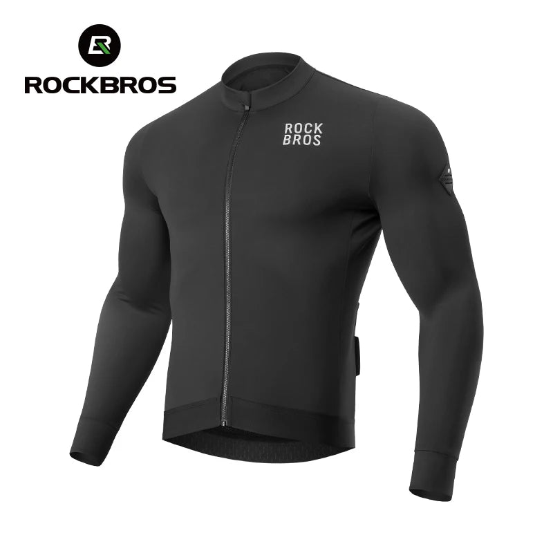 Men’s Thermal Cycling Jersey Windproof Fleece for Cold Weather Riding