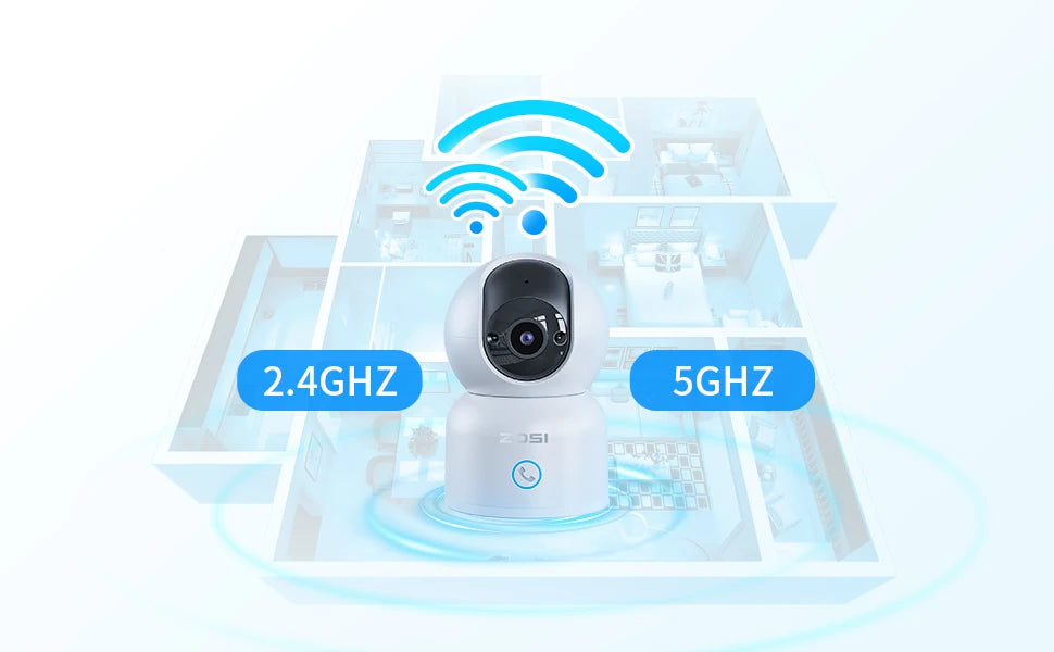 Indoor Security Camera 2K 360° Baby & Pet Monitor with AI Tracking