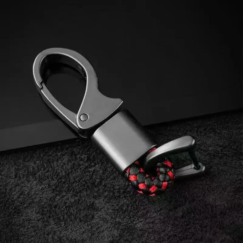 Creative Braided Rope Metal Keychain Durable Key Ring Pendant for Men Personalized Auto Car Key Holder Accessory
