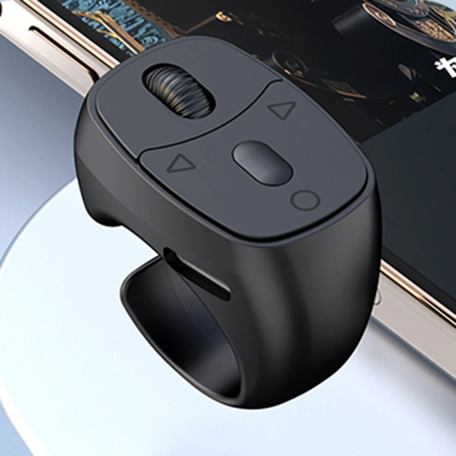Télécommande bague Bluetooth 5.3 avec défilement et déclencheur d'appareil photo