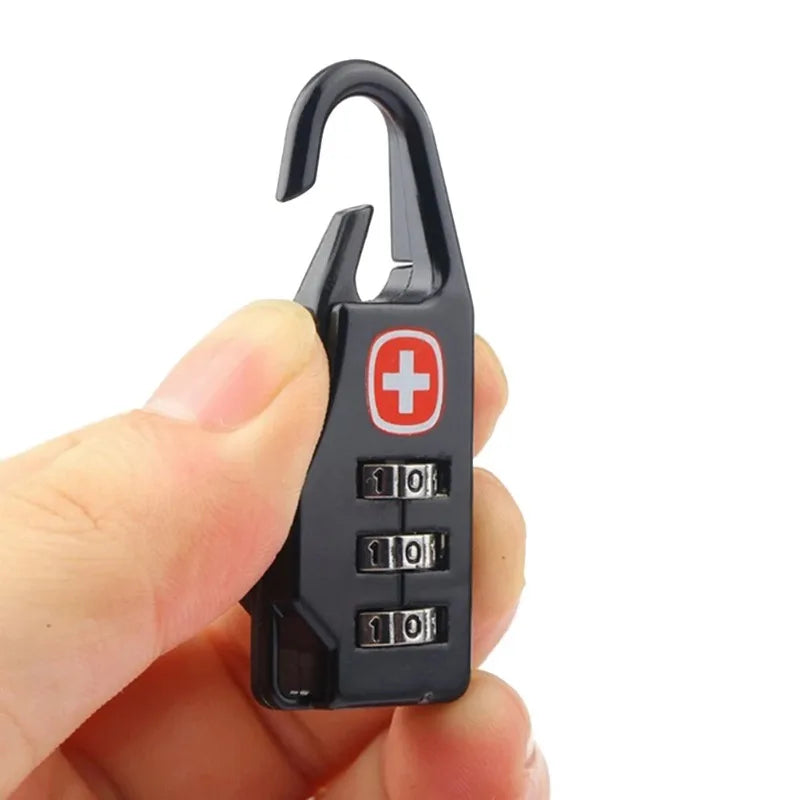 Pack de 2 mini cadeados de combinação com três dígitos
