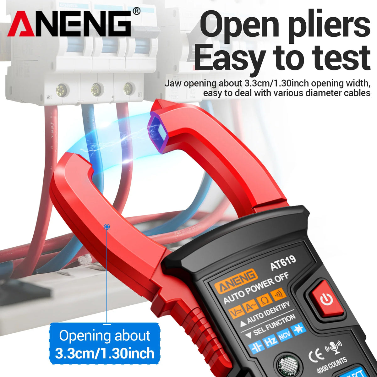ANENG AT619 digital tangamperemeter, 600 V / 600 A