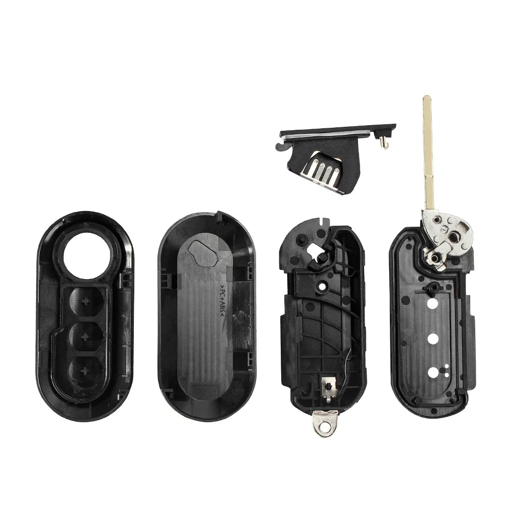 3 tlačidlový upravený diaľkový kľúč pre Fiat 500 Panda Punto Bravo Stilo Ducato, Citroën Jumper, Peugeot Boxer, SIP22 Flip Key