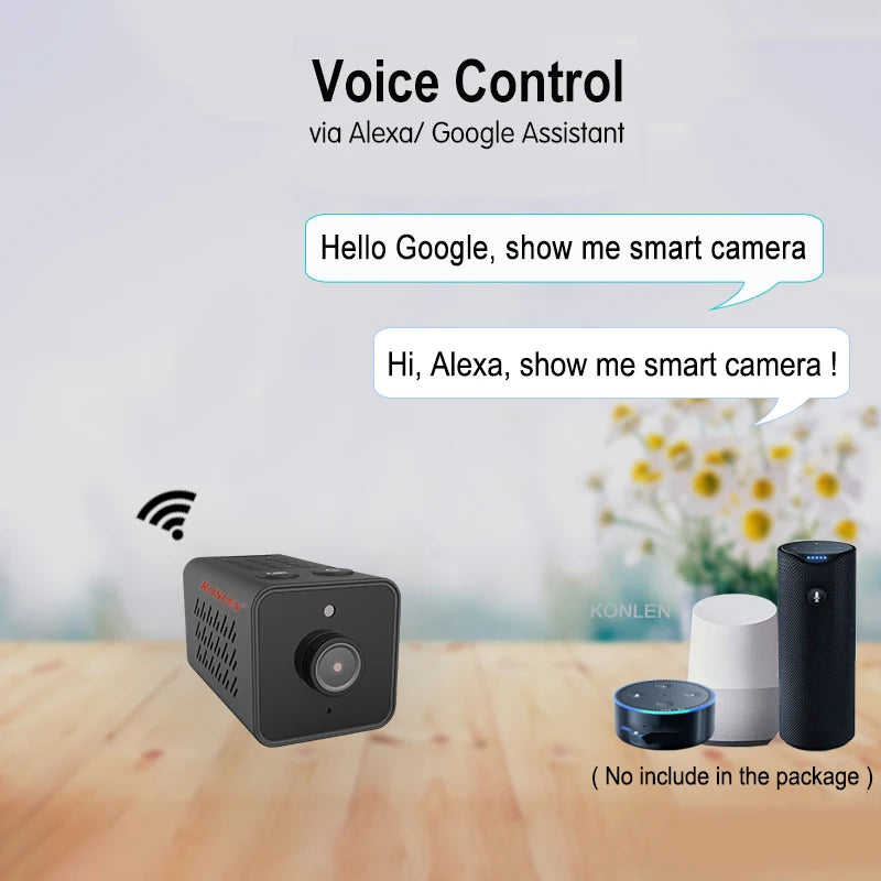Mini WiFi-batteri IP-kamera 1080P bevægelsesdetektering indendørs sikkerhedskamera