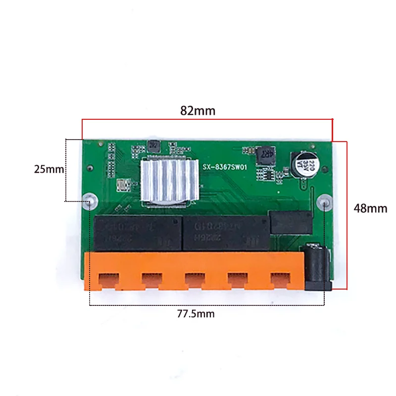5- of 8-poorts gigabit-ethernet-switchkaart