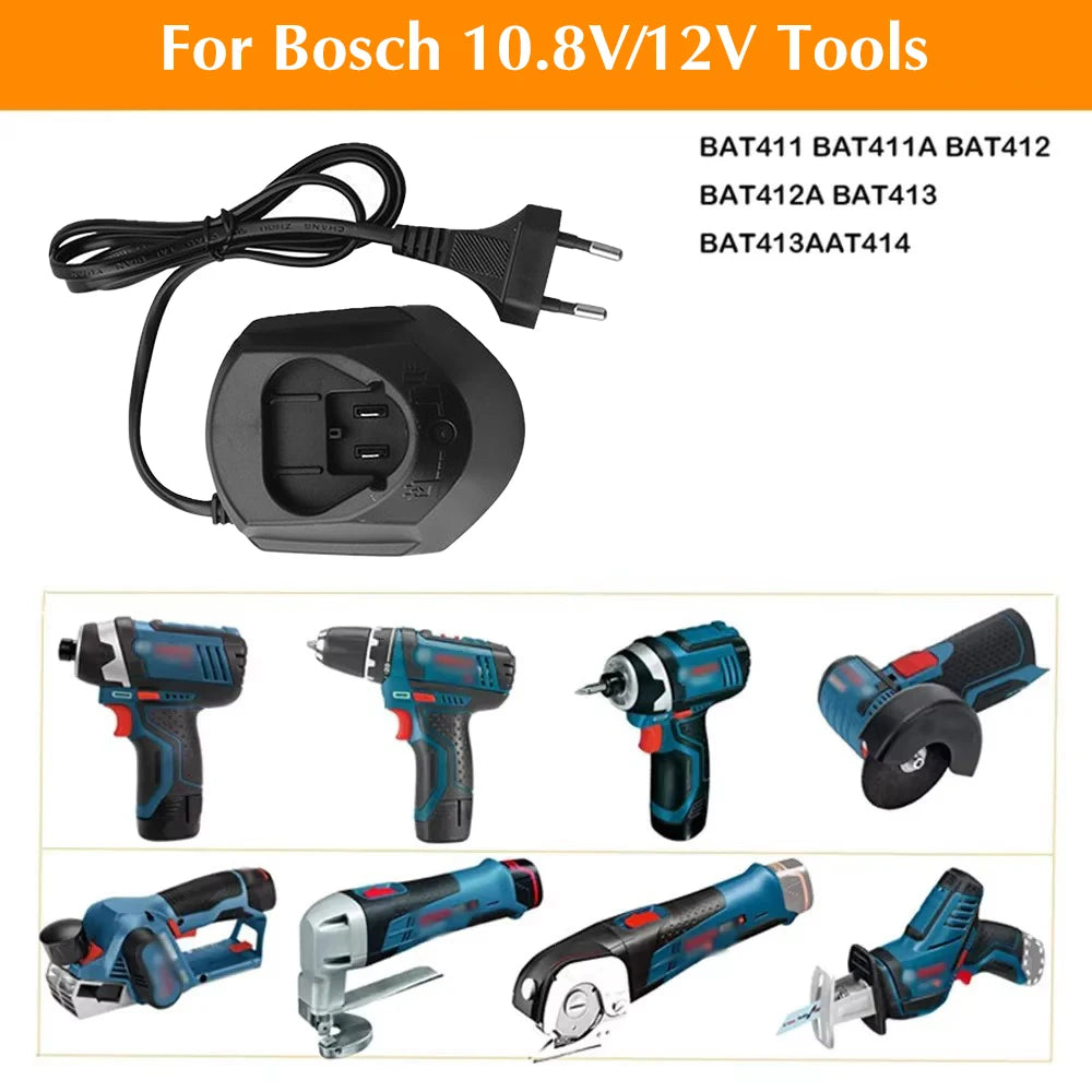 Charger for Bosch 10.8V / 12V Li-Ion Batteries