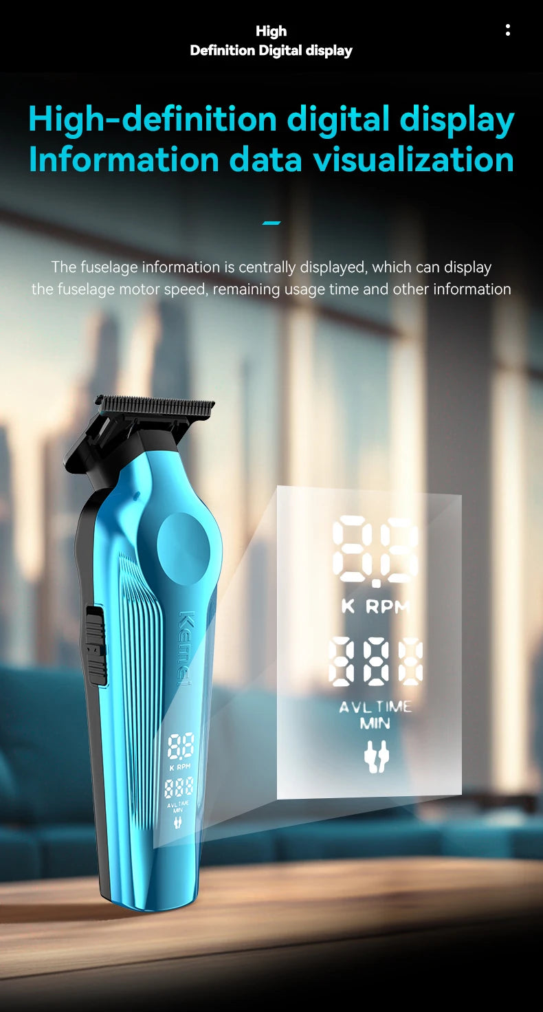 Kemei KM-1858 9000RPM 10W Hair Clipper,KM-264 Rechargeable Electric Trimmer,Original KM-T95 Shaver For Men Barber Clippers Kit
