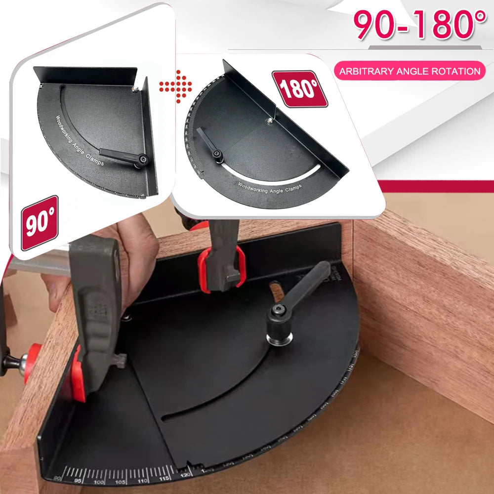 Adjustable Woodworking Angle Guide, 45°, 90° or 180° Options