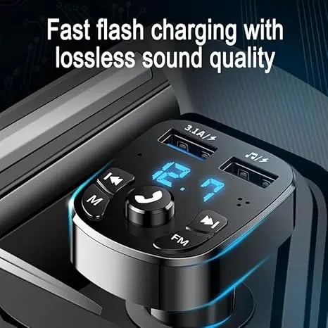Bluetooth Car FM Transmitter with Dual USB Ports