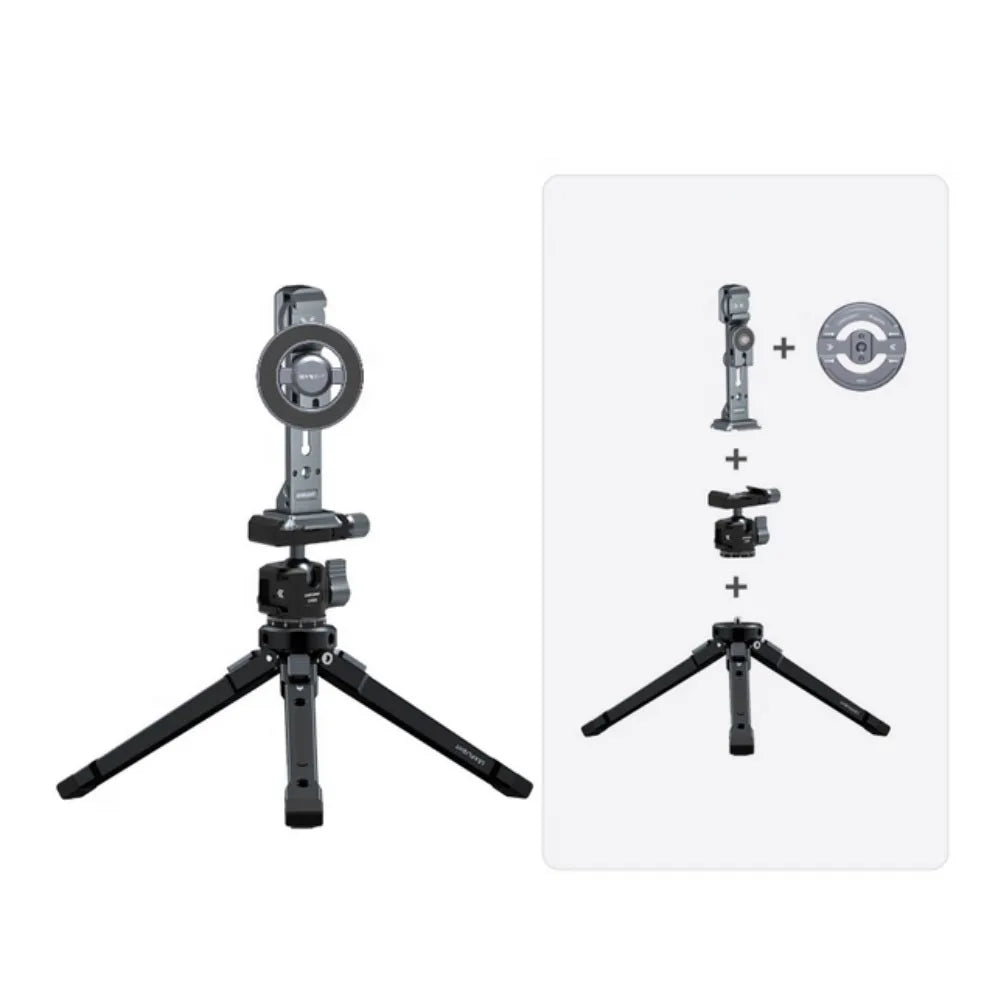 Dual-Phone Teleprompter and Camera Support