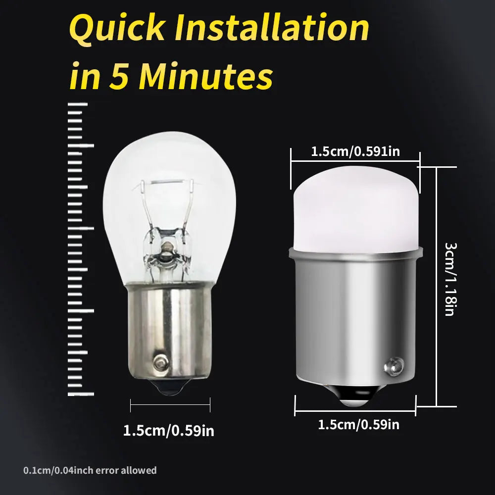 Lâmpada LED P21/5W BAY15D 1157 P21W BA15S 1156 12V 3014 9SMD 6500K Branco Âmbar para Travão, Estacionamento, Ré e Sinal de Volta do Carro