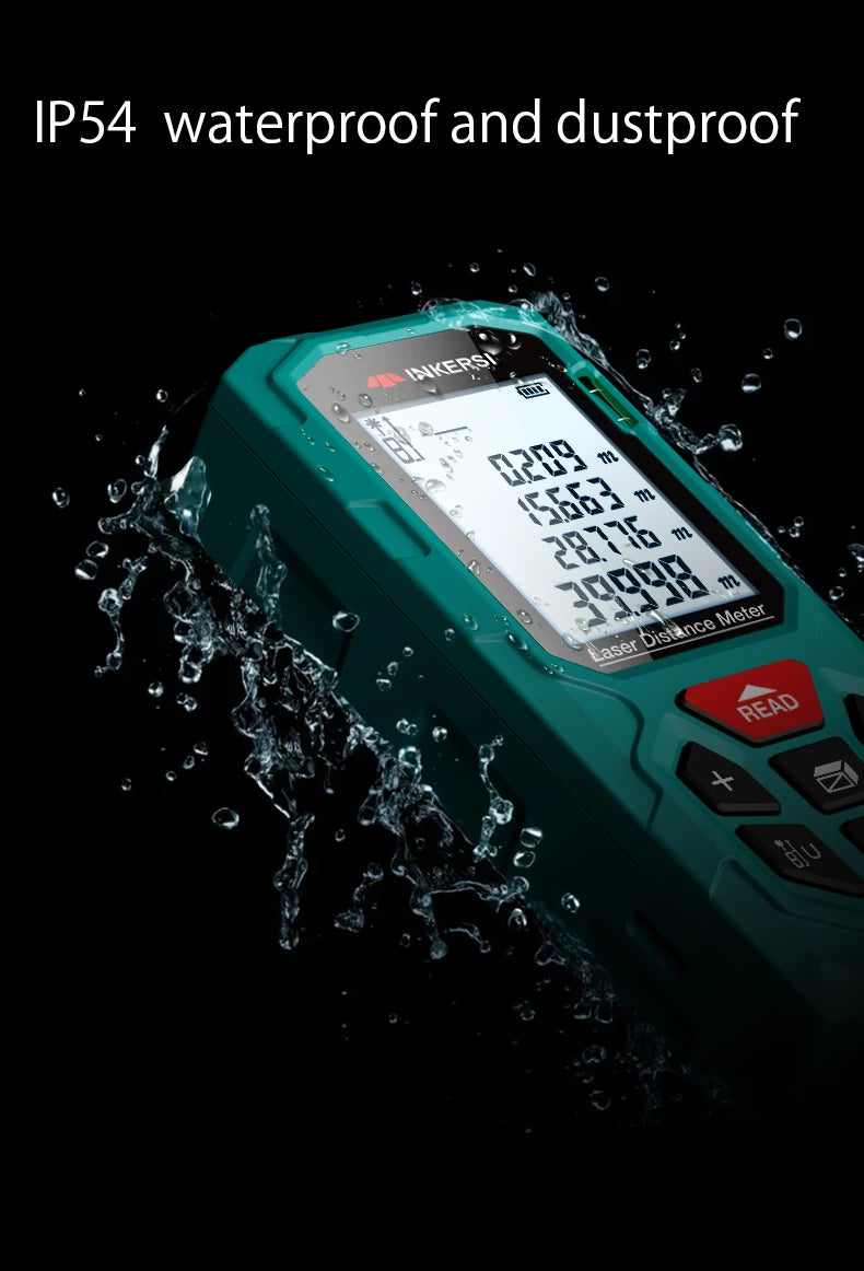 Laser Distance Meter 40M–120M ±2mm Digital Rangefinder Tool