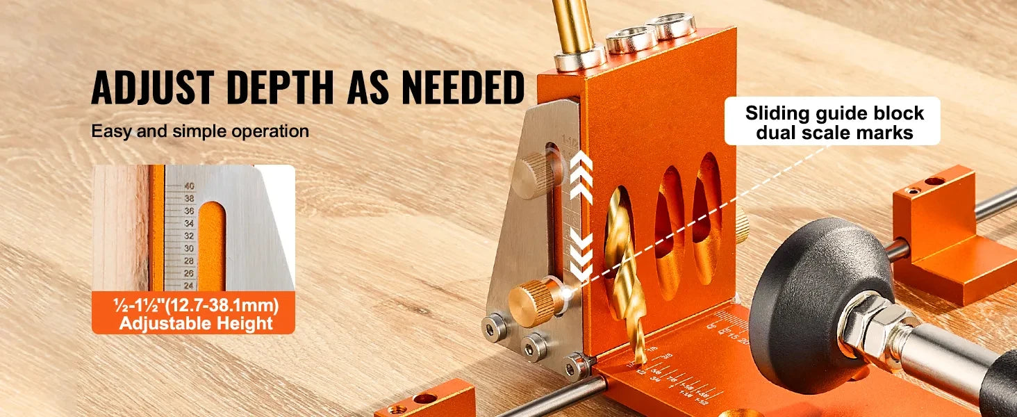 34-Piece Pocket Hole Jig Kit with C-Clamp and Drill Accessories