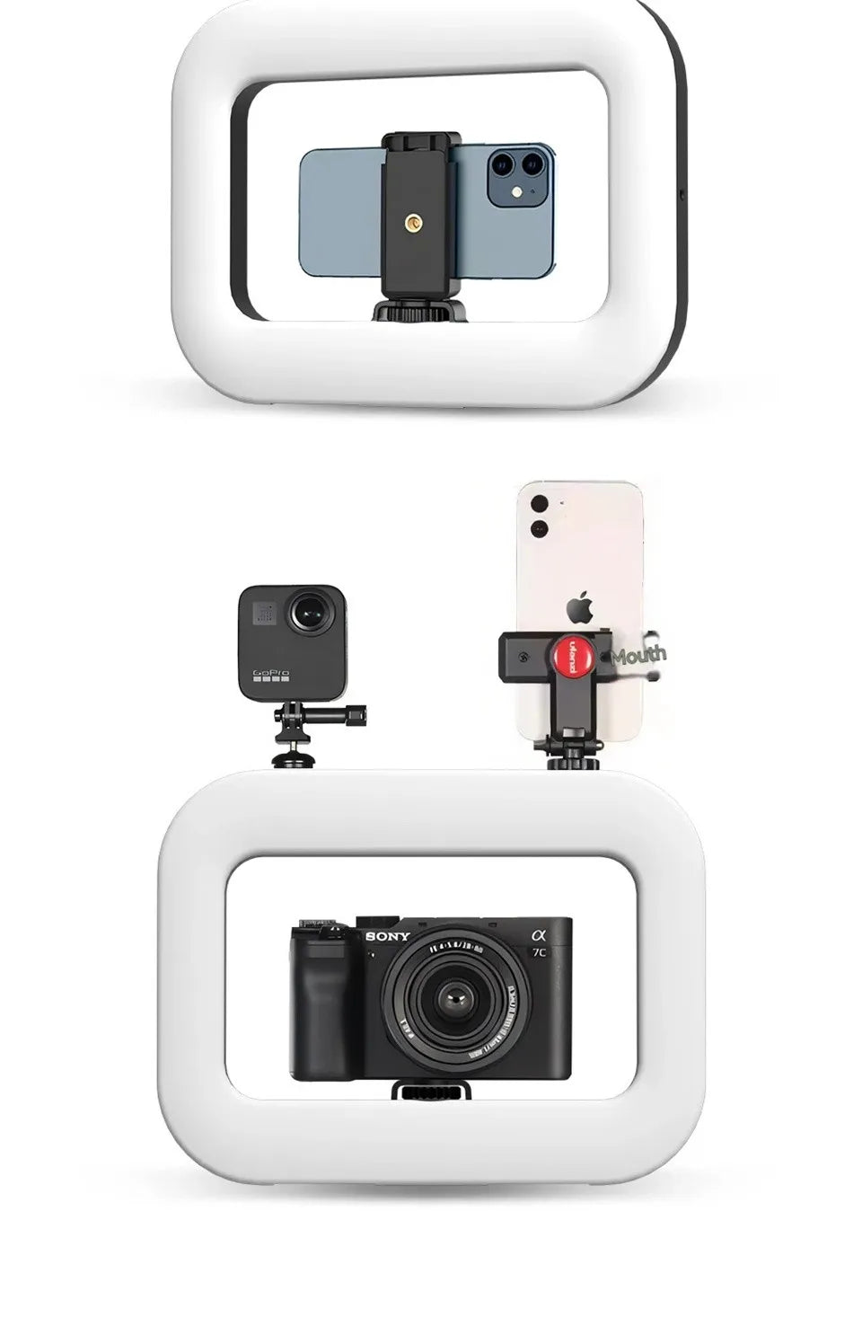 Rechargeable Video Fill Light - Tripod Options