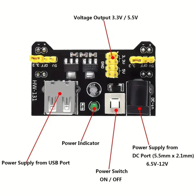 830Pcs/Caixakit DIY de iniciação de projeto para Arduino UNO R3 Kit eletrônico Kit de componentes elétricos com pontos de ligação placa de ensaio