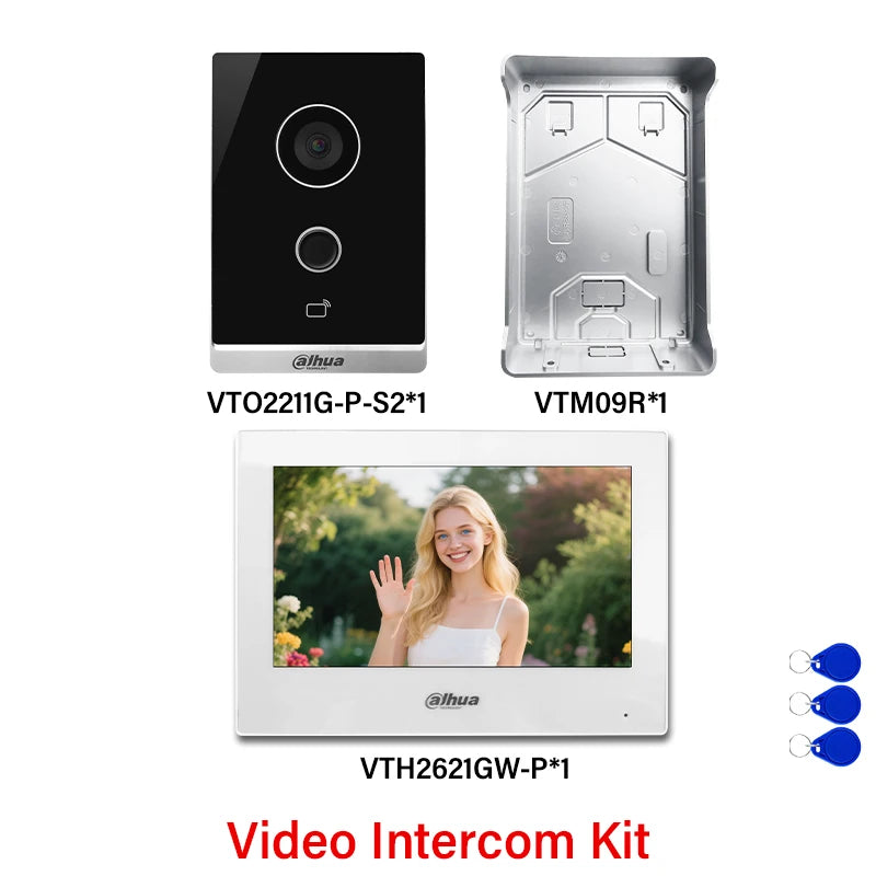 Dahua VTO2211G-P-S2 PoE Video Intercom HD IR Night Vision Two Way Talk Doorbell IP Camera Controls 2 locks IC Card APP Unlock