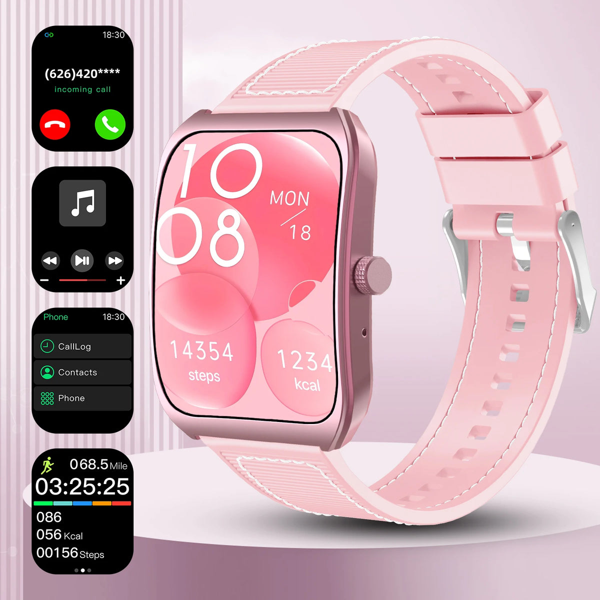 Smart Watch 1.85-Inch Curved Screen with Bluetooth Calls