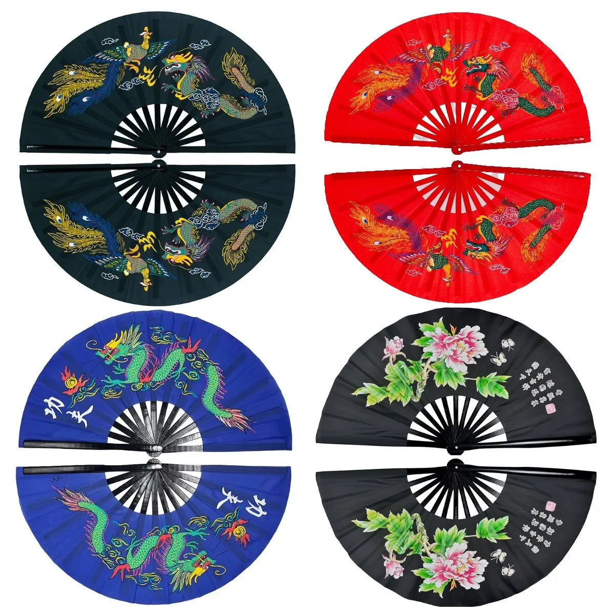 Tai Chi Performance Fans, Left-and-Right Pair