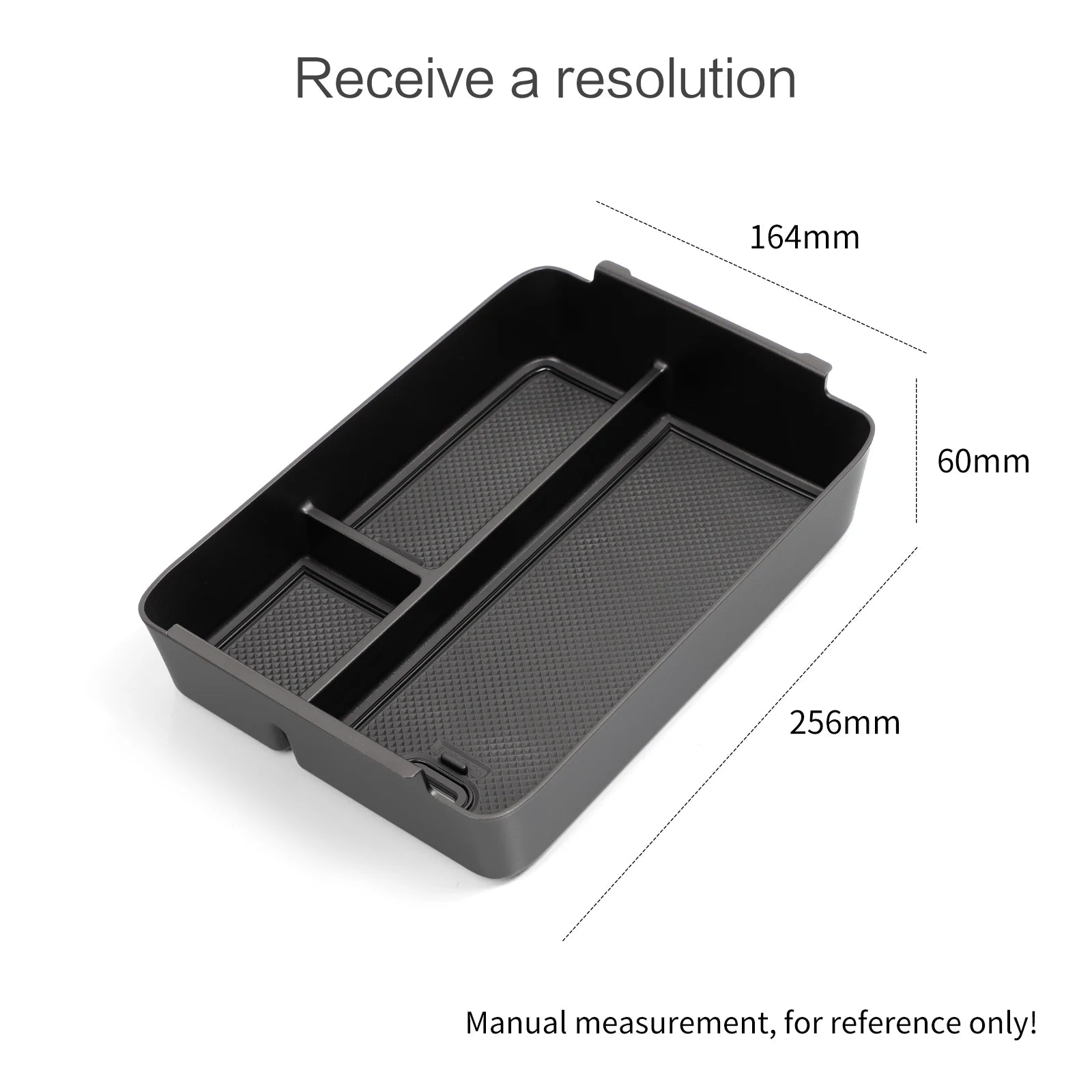 Smabee for Hyundai Santa Fe 2024 2025 2026 Storage Box Cup Holder Anti Dirt Pad Car Interior Accessories Organizer Tidying Black