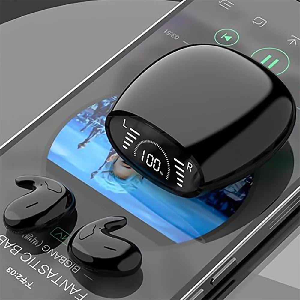 SK Ultra-tin Sleep Headphones 5.3 Wireless Bluetooth Headset Invisible Earbuds Hidden In Ear Button Sports Earphones Waterproof