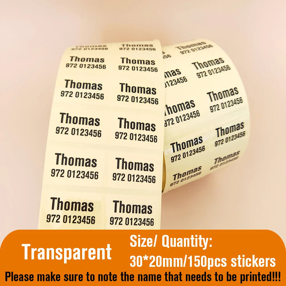 Personalised Name Stickers for School Items