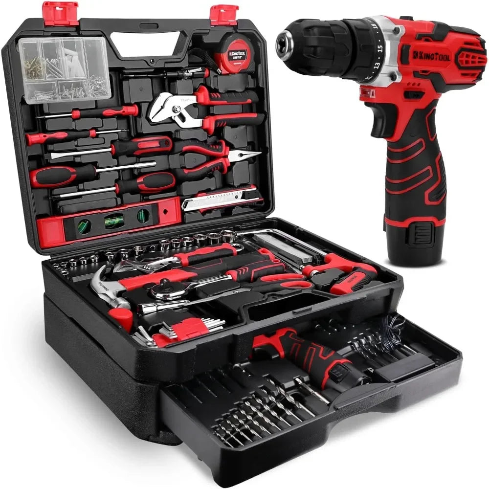 276-Piece Tool Kit with 12V Cordless Drill Driver and Case