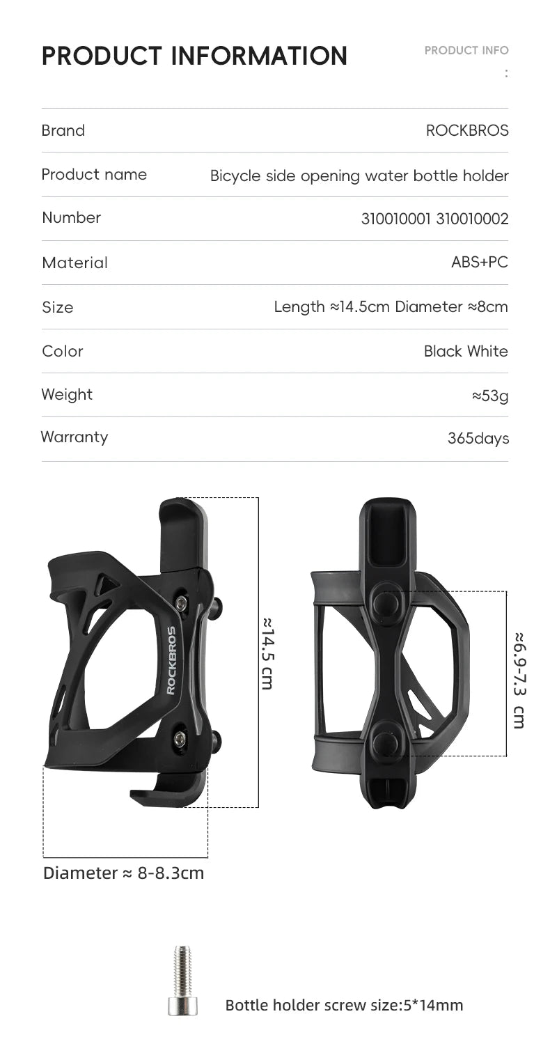 Lightweight Bicycle Water Bottle Cage Under 75g ABS+PC Holder