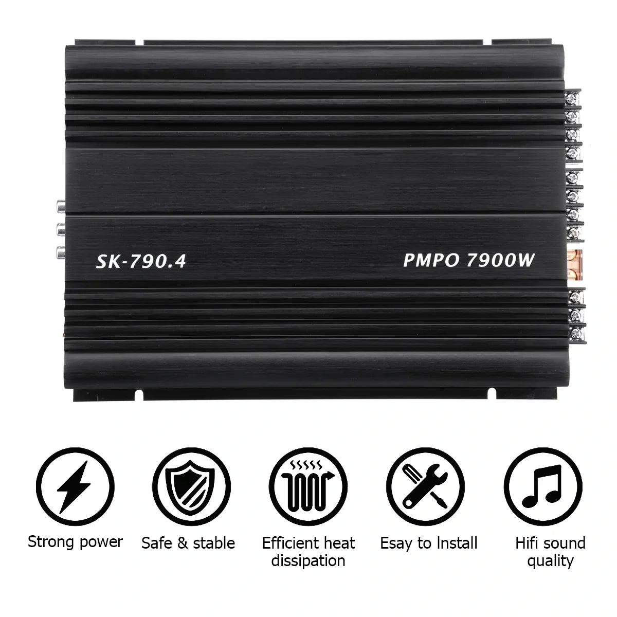 SK-790.4 Firekanals 12 V Billydforsterker