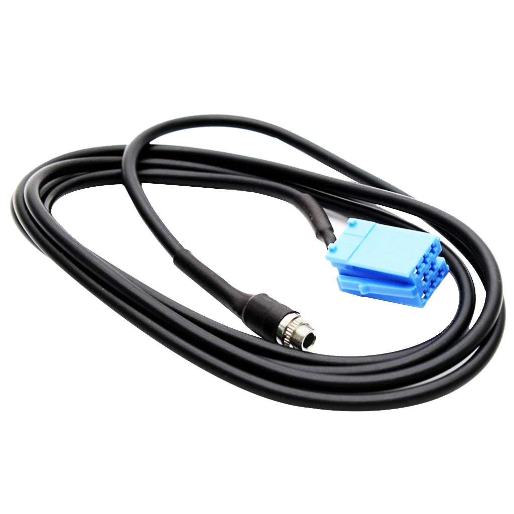 3.5 mm AUX Adapter Cable with Mini ISO 8 Pin Plug for Car Radios