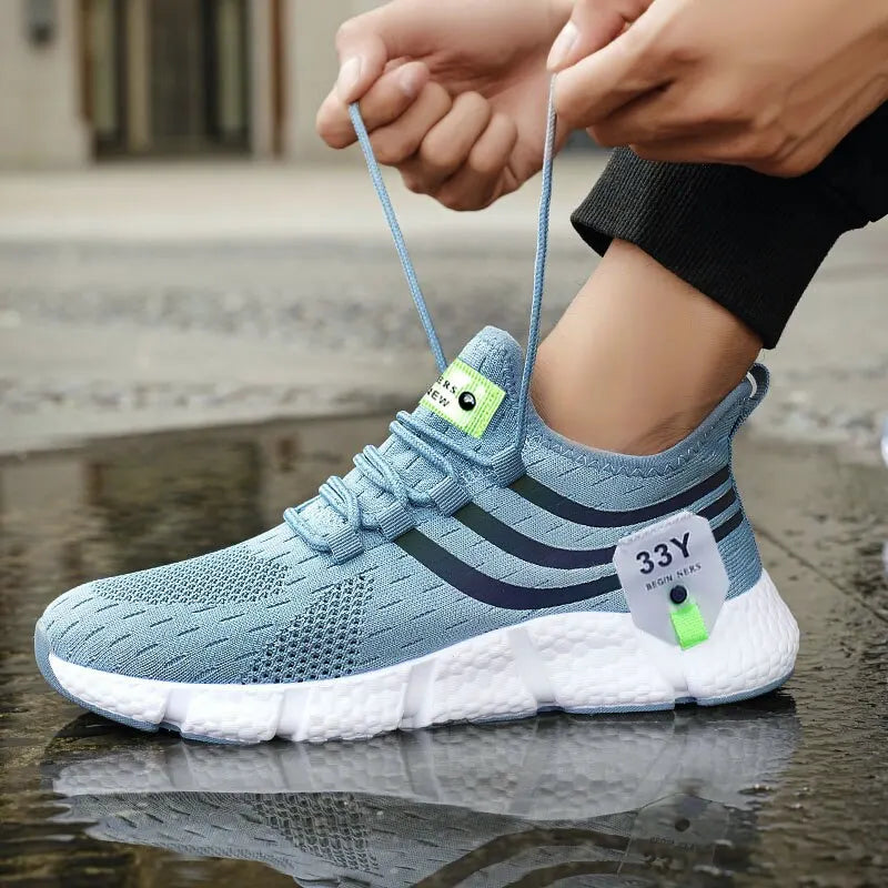 Mesh veterschoenen voor heren