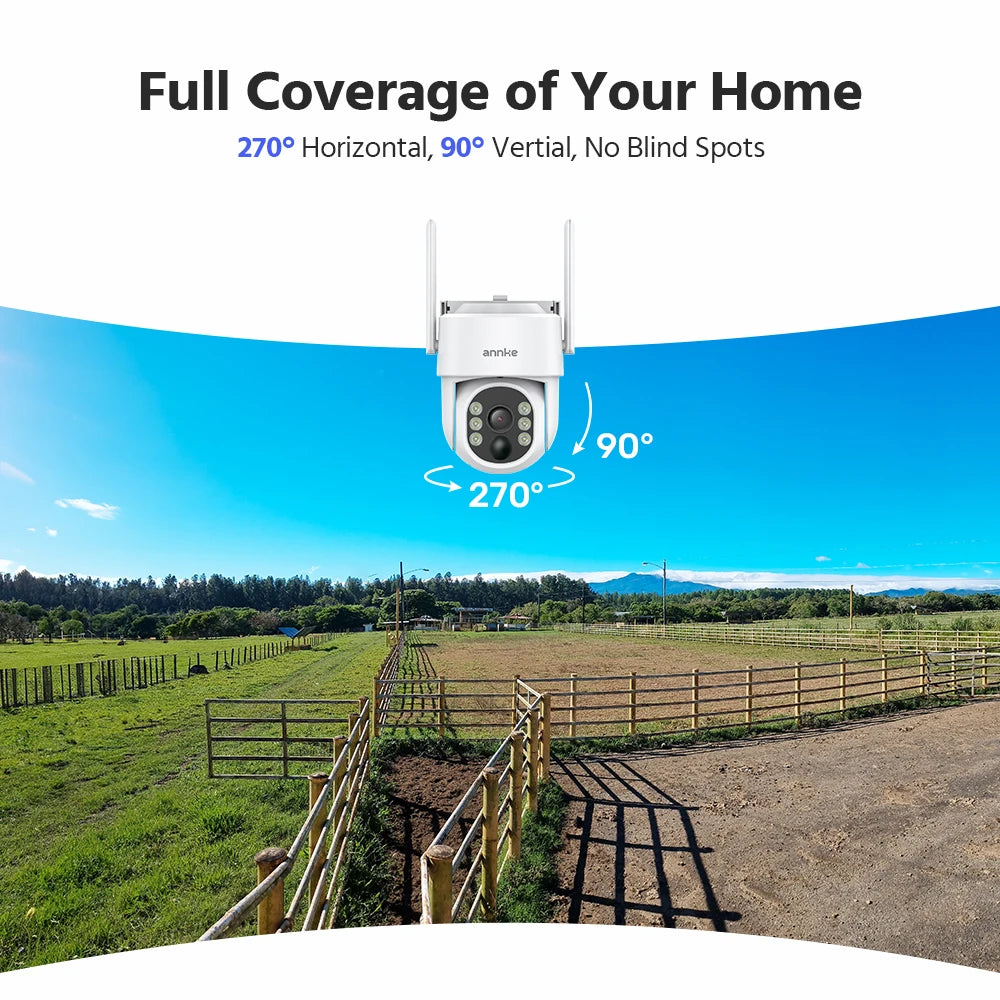4MP Wireless PT Solar Security Camera System with NVR