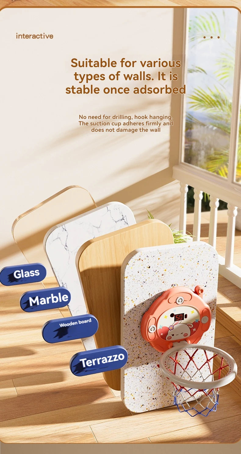 2025 New Children's Basketball Frame Indoor Shooting Hanging Baby Basketball Stand 1-5 Year Old Baby Home Ball Toy No Punching