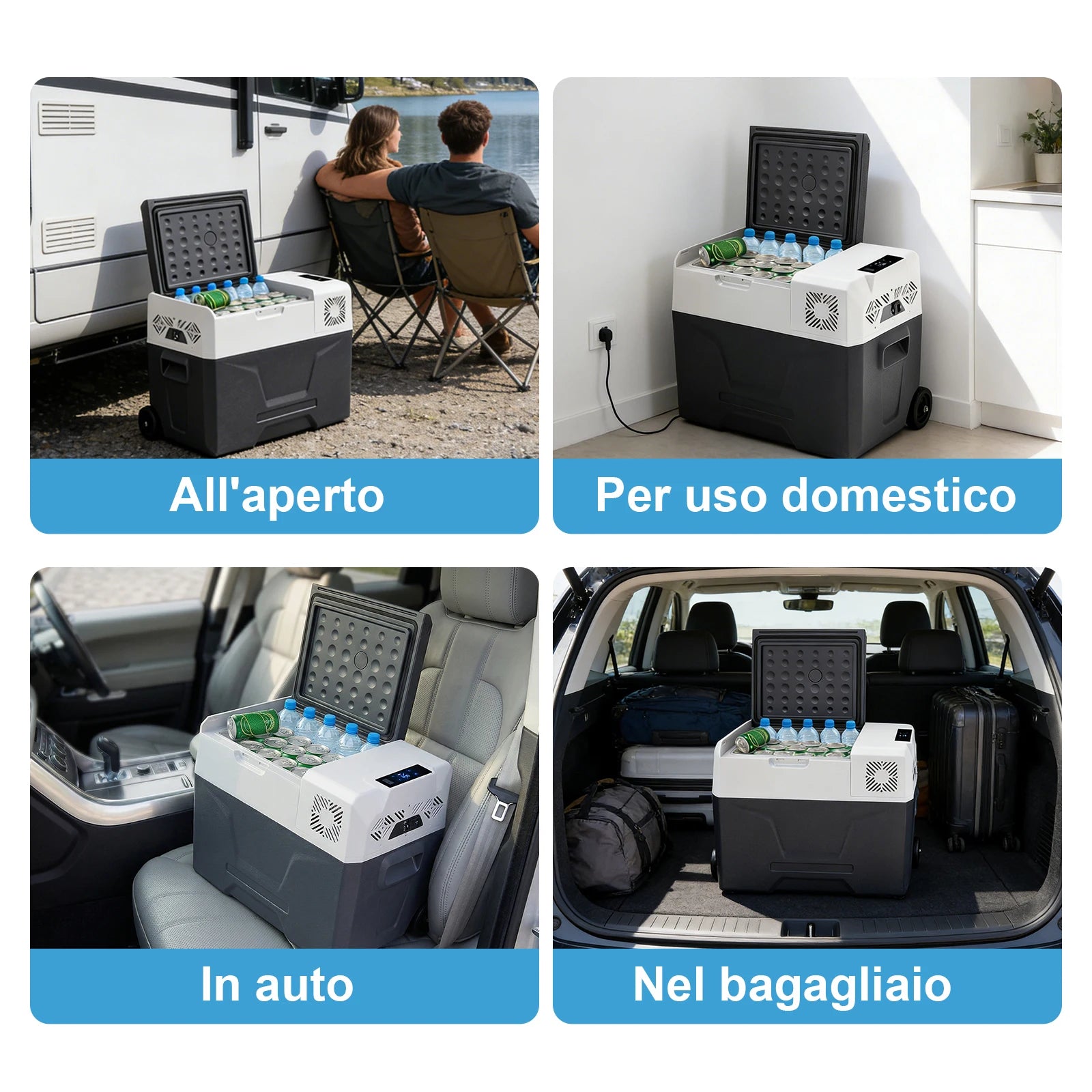 Portable Compressor Refrigerator Freezer 15L, 12/24V & 100-240V