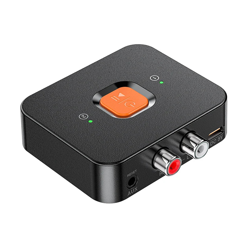 Bluetooth 6.0 Receiver 3.5mm AUX Jack RCA Wireless Adapter Built-in Mic Stereo Music Wireless Adapter For Home Speaker/Amplifier