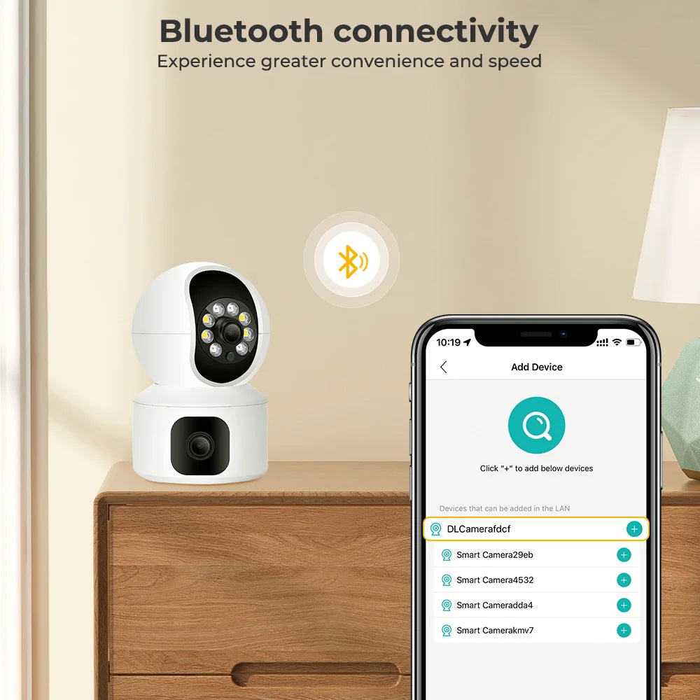 BESDER 4MP WiFi dvojitý displej detská monitorovacia kamera