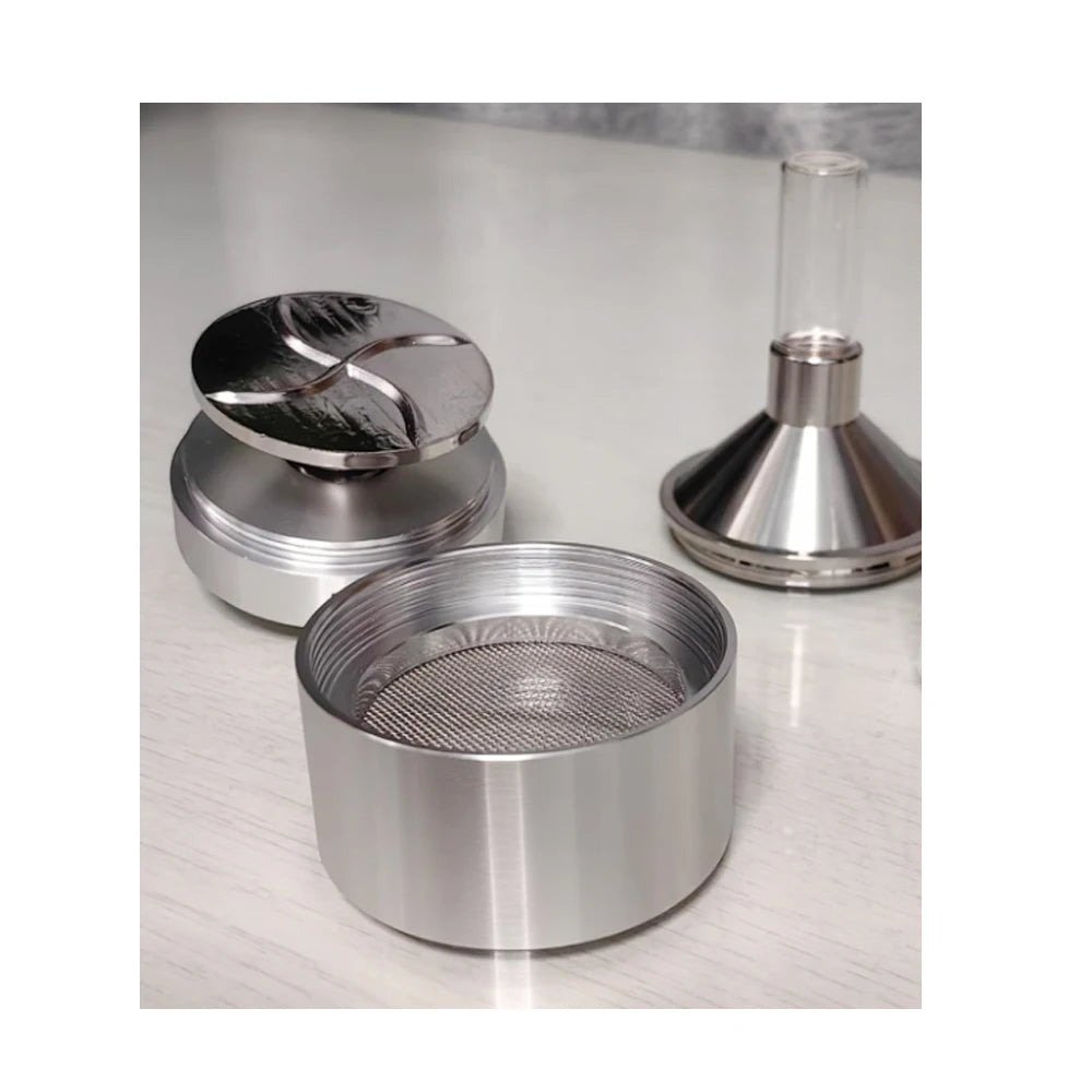 Metal Herb Grinder 44 mm and 56 mm with Spoon and Bottle