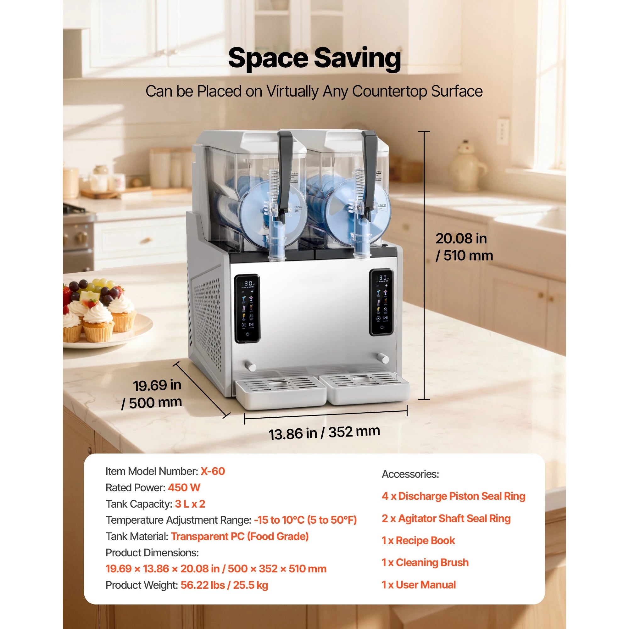 No Ice Slushy Machine with Single Tank for Frozen Drinks