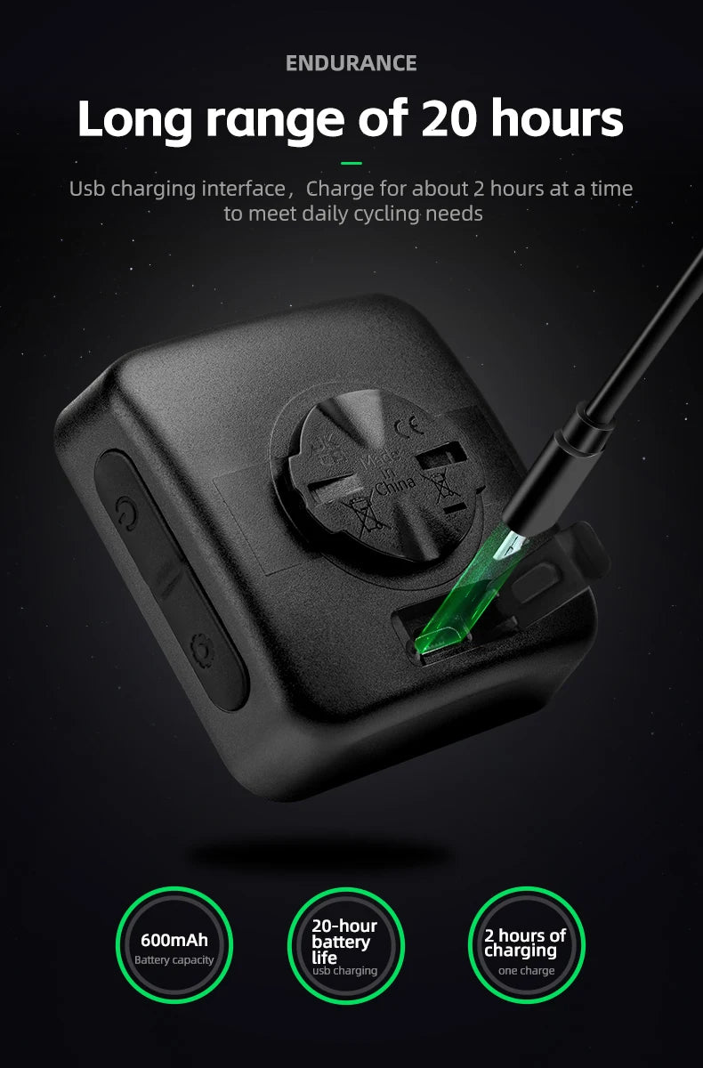 GPS Bike Computer with Speed, Odometer & 20H Battery Waterproof