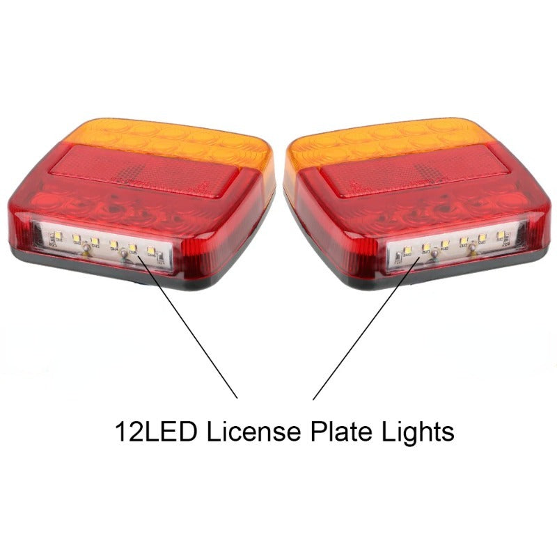 12V Taillight Turn Signal Indicator 26 LED Tail Light Car Number Plate Light Rear Reverse Brake Stop Lamp Trailer Truck Caravan