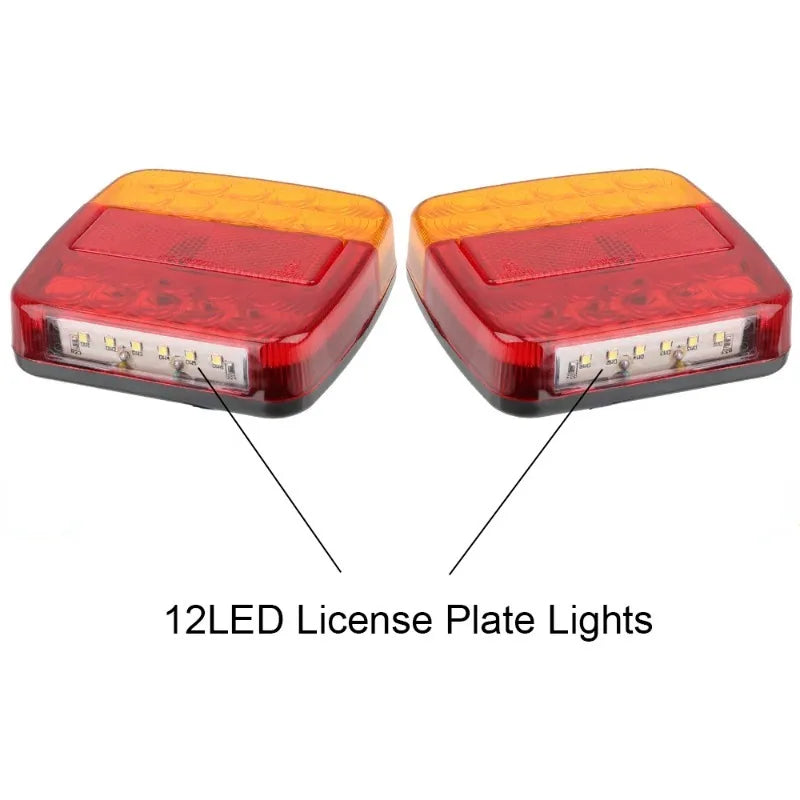 12V Taillight Turn Signal Indicator 26 LED Tail Light Car Number Plate Light Rear Reverse Brake Stop Lamp Trailer Truck Caravan
