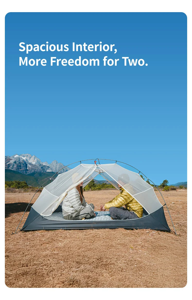 Ultralight 2-Person Waterproof Trekking Tent 20D Nylon 1.8kg