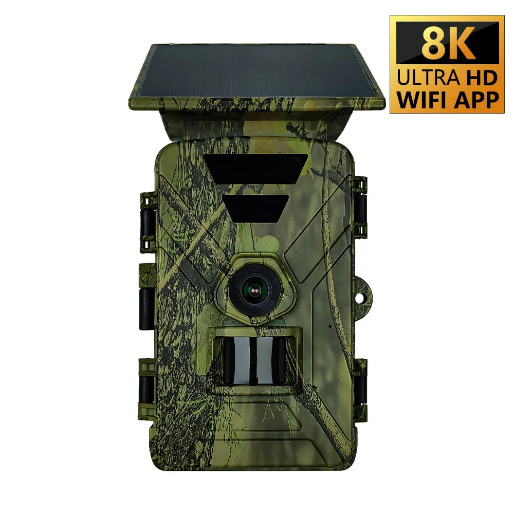 Solar Powered Trail Camera with 8K Video and 60MP Photos