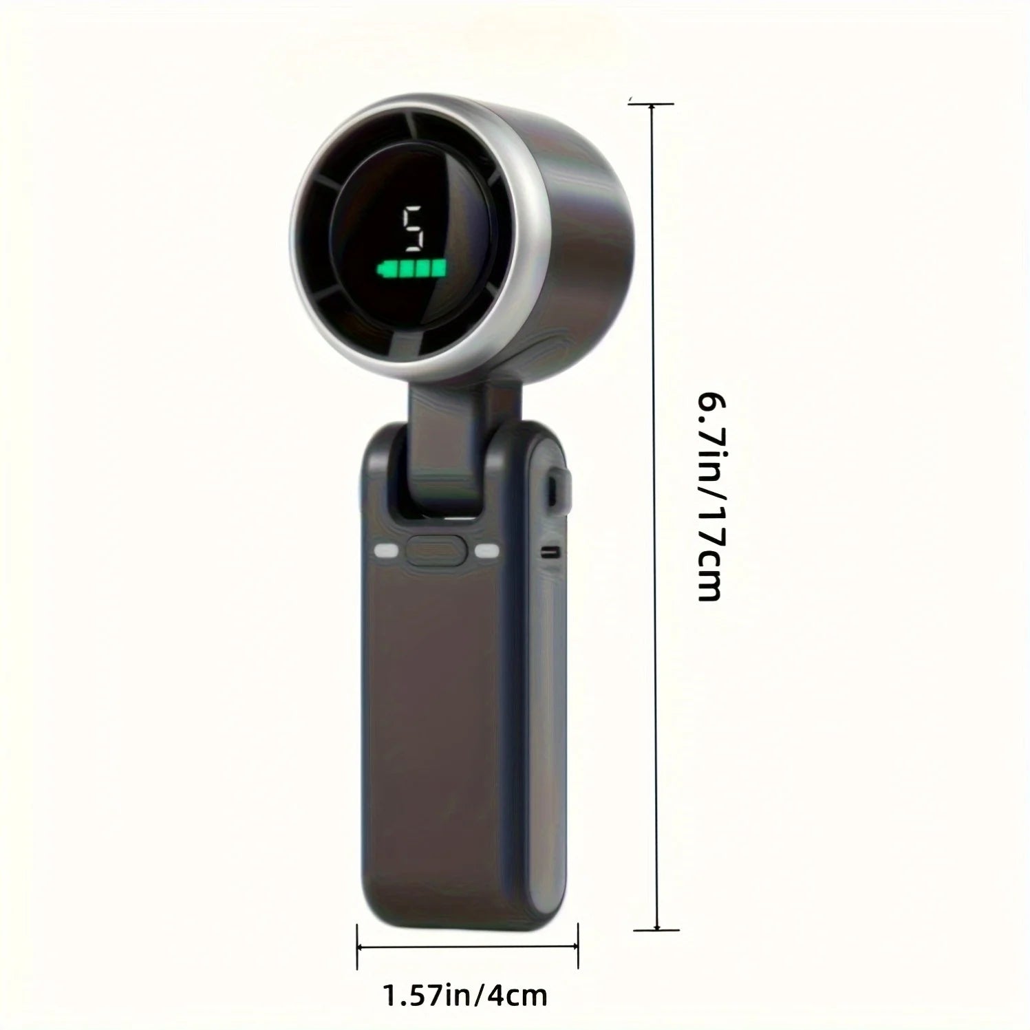 Foldable USB Rechargeable Handheld Fan, 5-Speed Quiet Cooling