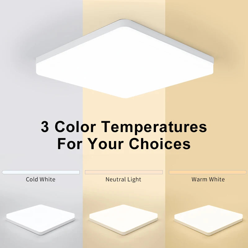 Fyrkantig LED-taklampa, 16 W eller 34 W
