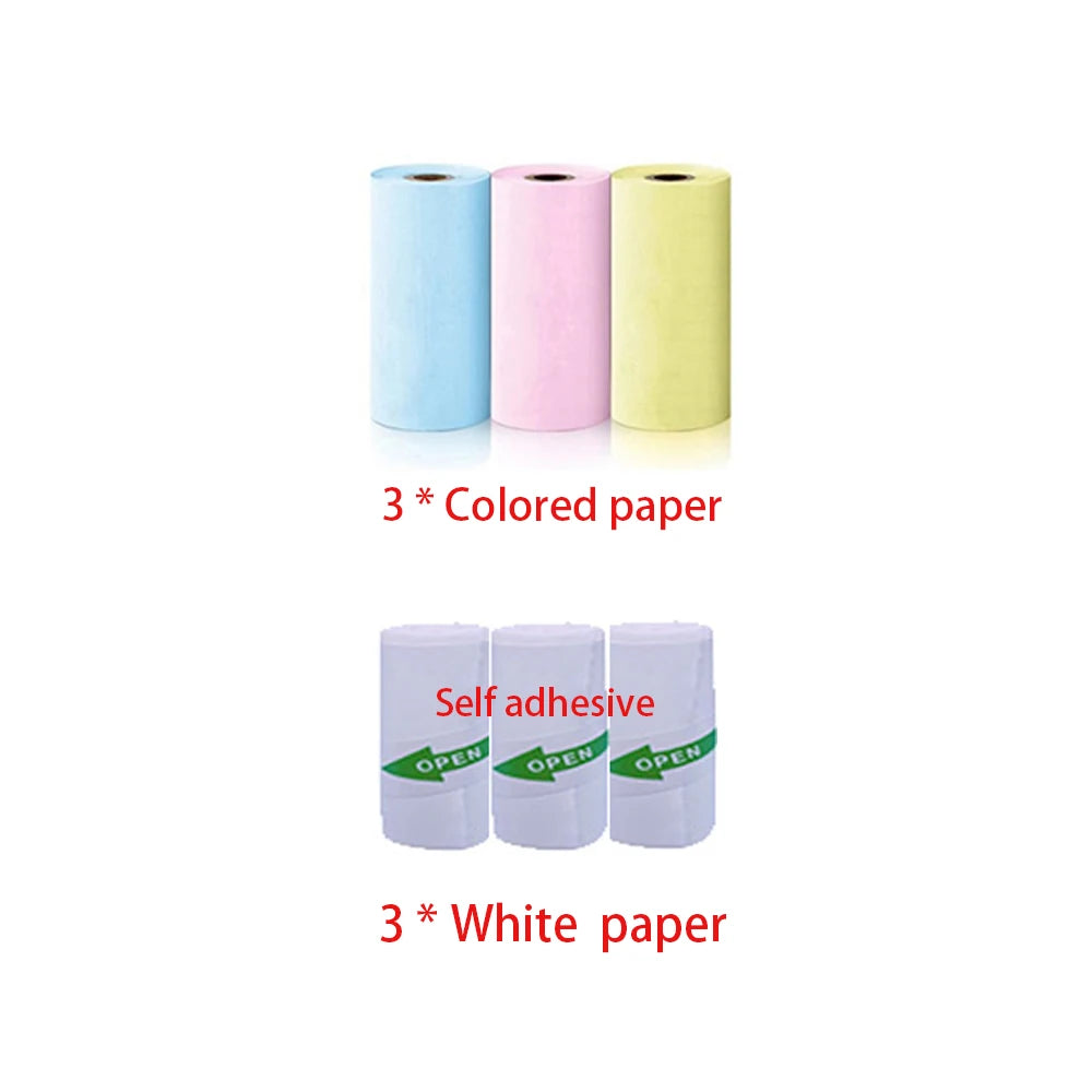 57 mm Thermal Label and Colour Paper Rolls, 6 m per Roll
