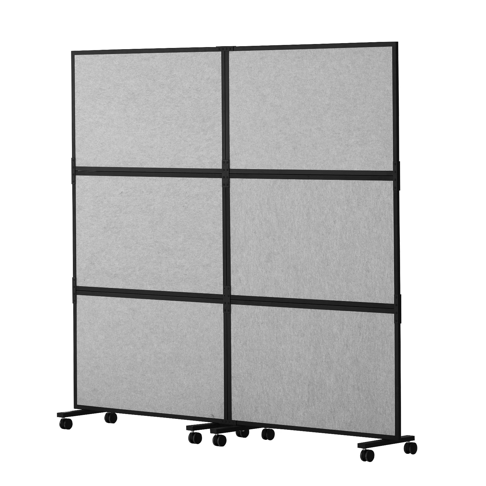 SucceBuy Office Divider 2 Panel Office Partition Freestanding Office Divider Wall Partition & Privacy Divider Reduce loud Noise