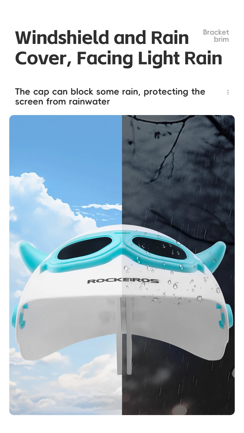 Bike Phone Holder with Rainproof Sun Shade Umbrella Mount
