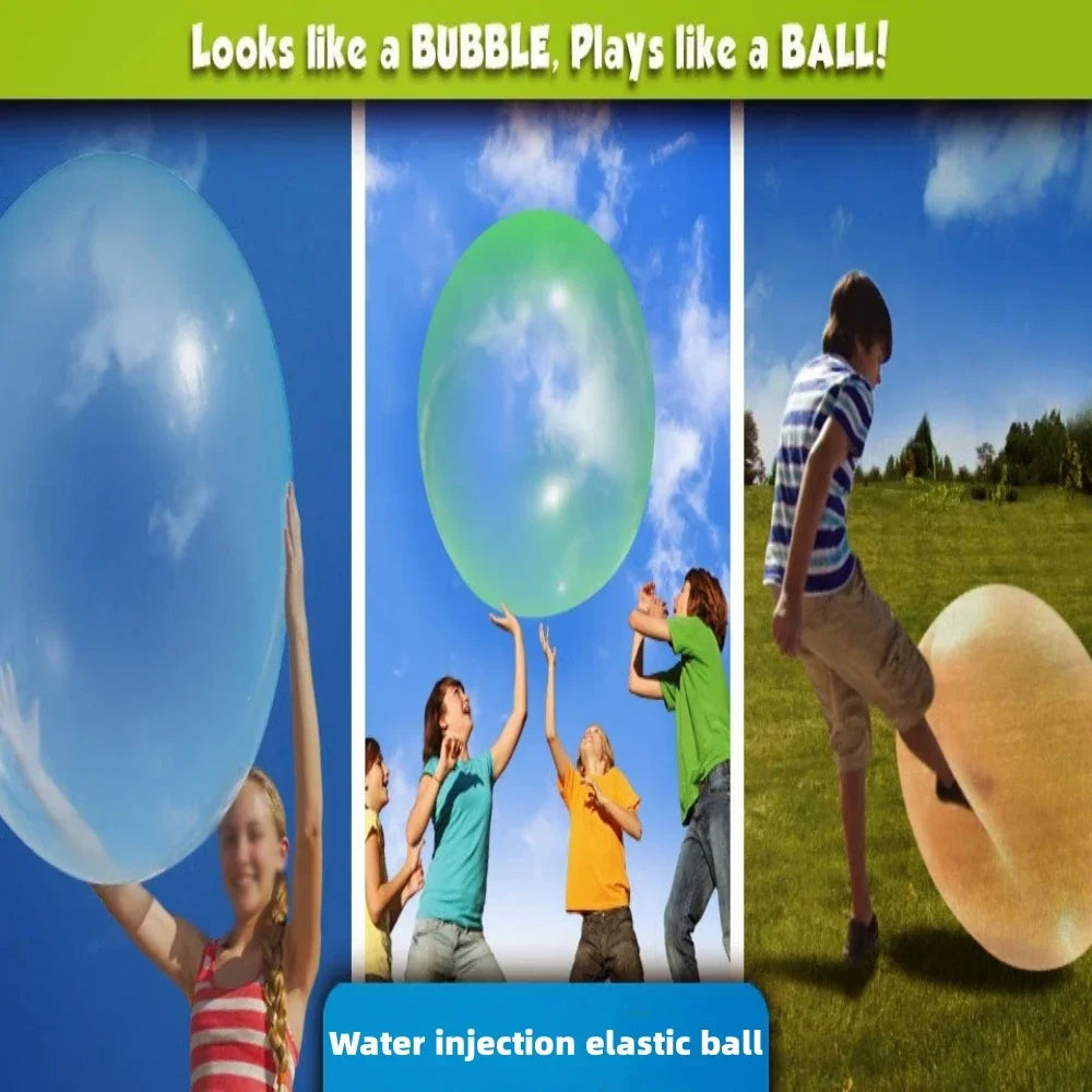 130cm -40cm Water Filled Transparent Ball Birthday Party Balloon Toy Durable Non-leakable Children Outdoor Fun Game Bouncy Ball