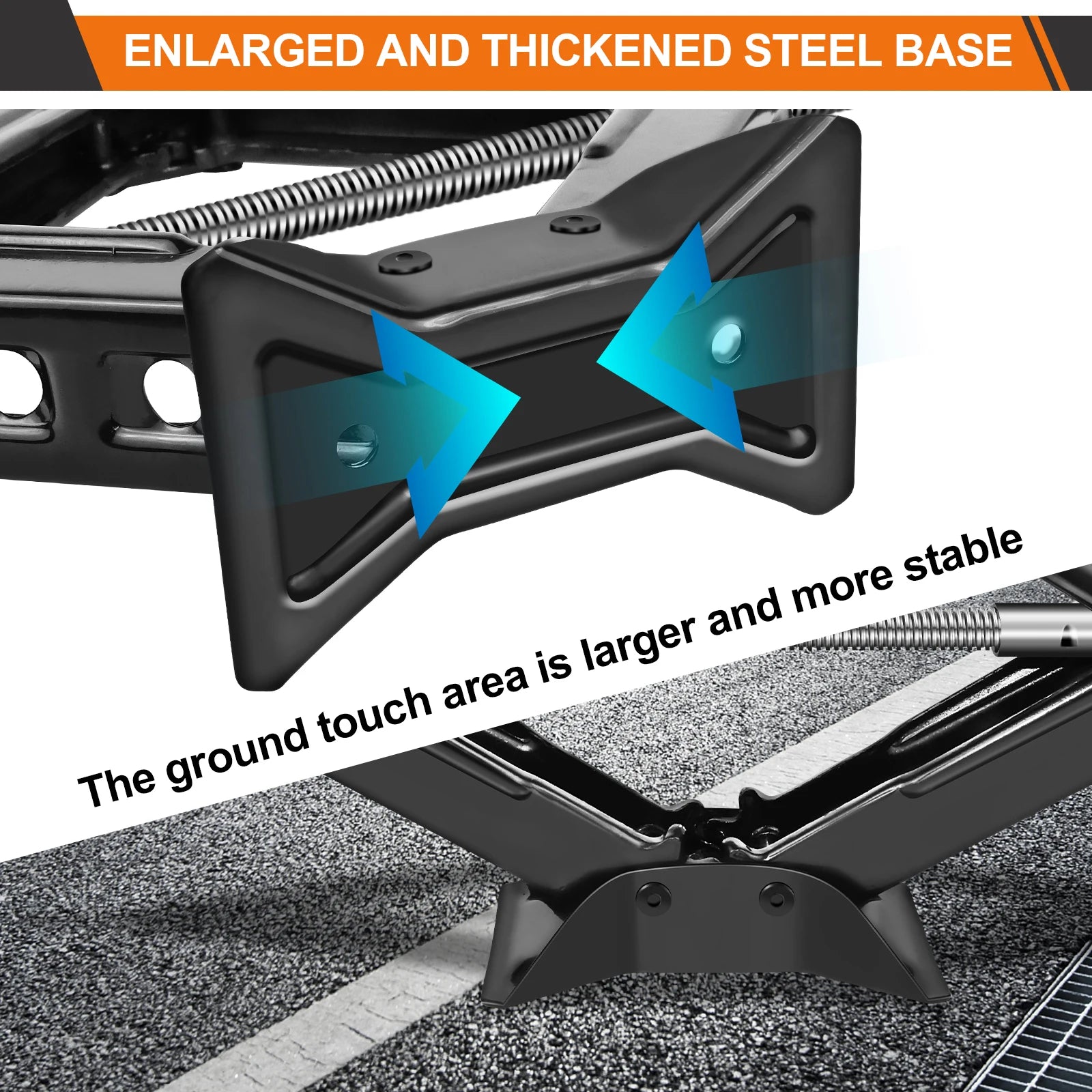 Car Scissor Jack 2T Auto Emergency Crank Lift Stand