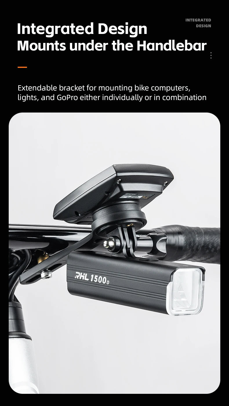 Bike Computer & Front Lamp Mount Bracket for Garmin Bryton